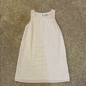 Pink Sleeveless Dress with Geometric Pattern